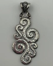 Sarda Sterling Silver S Swirl “See Through” Pendant
