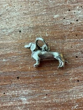 Beaucoup Designs Cute Sterling Silver Plated Dachshund Dog Charm Made In USA