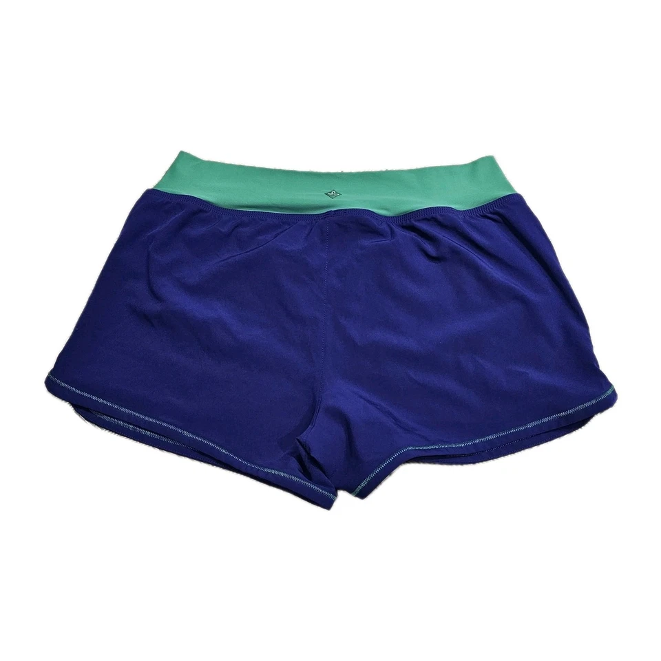 PrAna Womens Green Blue Millie Elastic Waist Pockets Swim Board Shorts Size M - Image 2 of 3