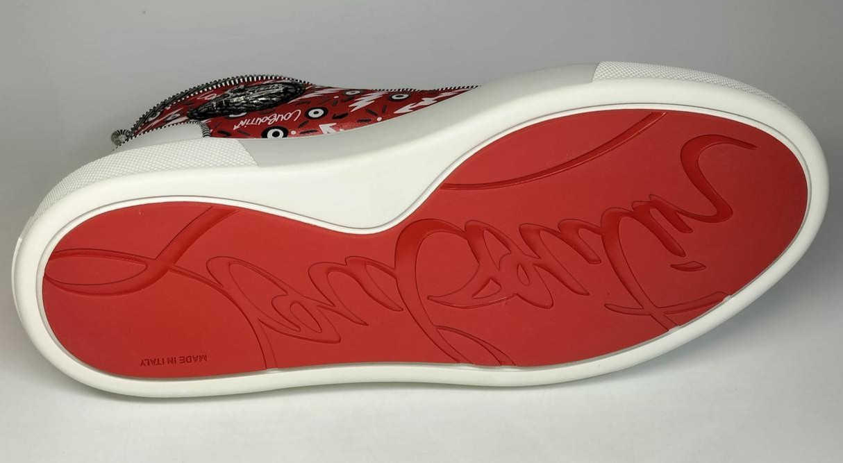 Christian Louboutin Super Lou Spikes Orlato Flat Women’s Size 36 US 6 with Box image 9