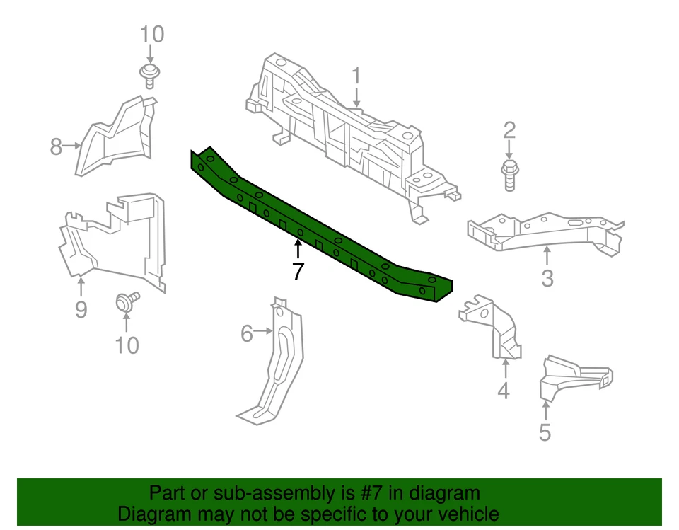 Soporte radiador GM 19317955 genuino Foto 4 de 4
