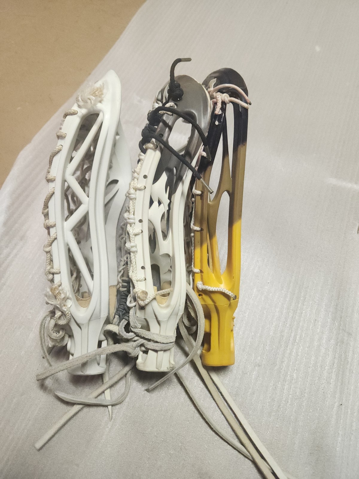 Lot Of 3 Vintage Strung Warrior Lacrosse Heads