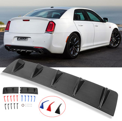 For Chrysler 300 SRT8 300C Rear Bumper Diffuser 5-Fins Spoiler Lip Splitter Wing