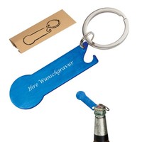 SchlüSselanhäNger Mit Gravur / Mit Einkaufschip,FlaschenöFfner / Farbe: Blau