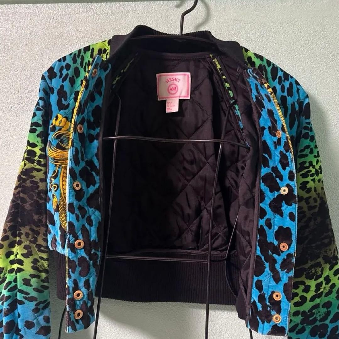 USED H&M VERSACE COLLABORATION BOMBER JACKET QUILTED VERYGOOD thumbnail 3