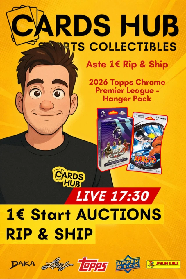 CALCIO & POP CULTURE! Aste 1€ Start | Rip & Ship | Carte Singole