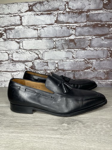 Mocassini eleganti Magnanni Remo neri in pelle nappa scarpe uomo taglia 14M US/47EU - Foto 15 di 24