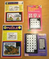vintage slide puzzle lot NIP on card KK Washington DC PA Dutch Country 60s 70s