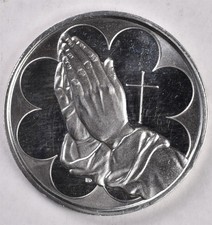 1992 Praying Hands 1 oz Silver 0.999  95.00 per troy oz