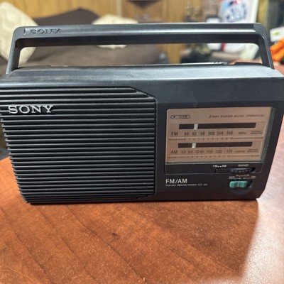 Vintage Sony Model ICF-24 Portable FM/AM 2 Band Radio Tested Works