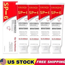 4PCS Sp-6 Pasta Dental Whitening Sp6 Probiotic Toothpaste 120g 4.3 oz