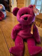 Ty Beanie Babies Millennium Bear Plush Toy - Purple