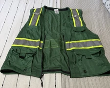 Uline High Vis Green Reflective Safety Vest Size Large/XL