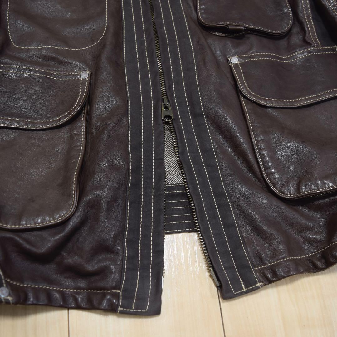 Gian Carlo Rossi Archive Deformed Leather Jacket Brown | eBay