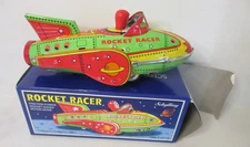 Vtg Rocket Racer Friction Tin Toy Schylling Collector Series w/ Box UnUsed NM
