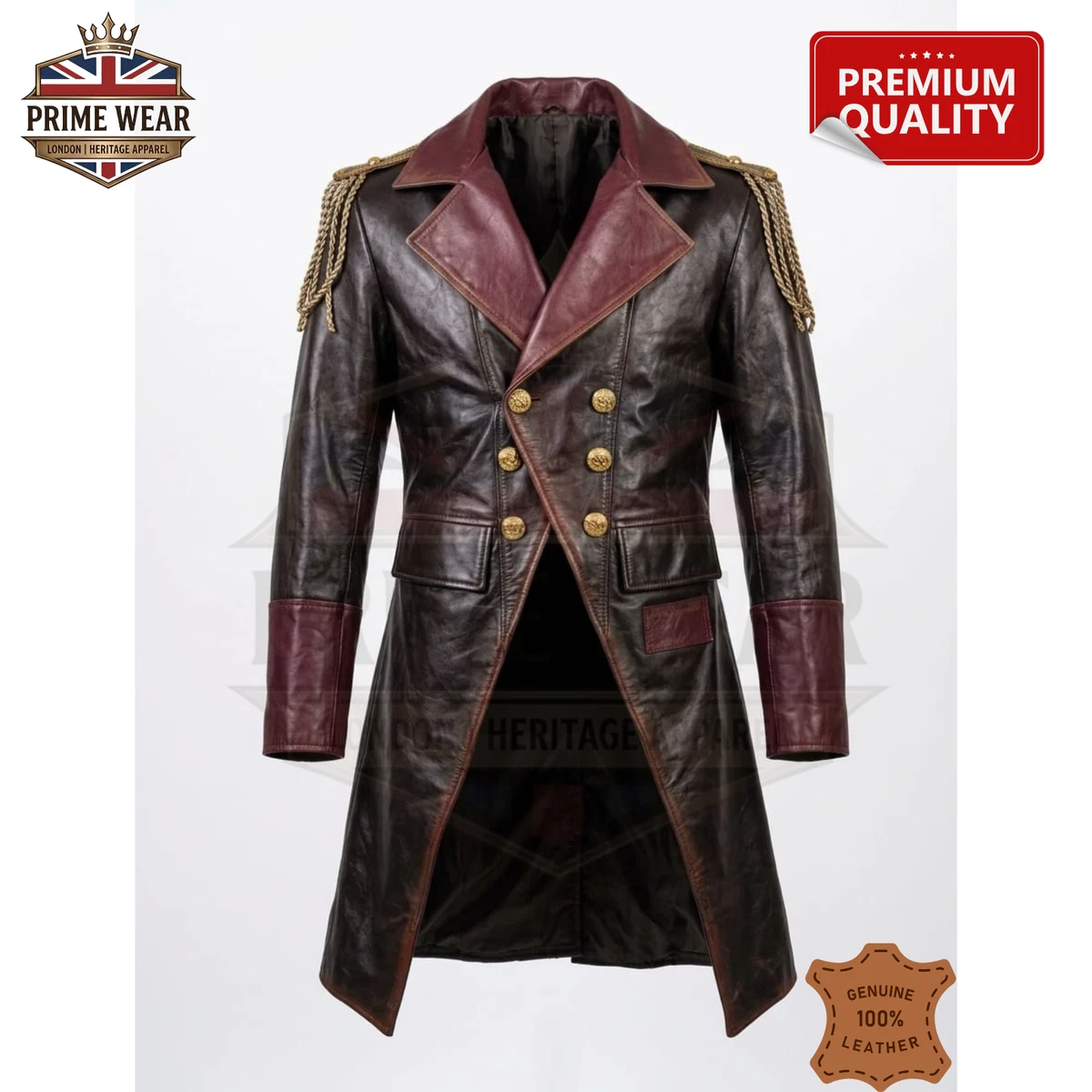 vintage leather trench coat products for sale | eBay