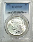 1922 Peace Silver Dollar PCGS MS65 Frosty White New Holder PPQ #F264F