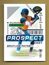 BRAYLON PAYNE 2024 PANINI PROSPECT TICKET SP ROOKIE RC CARD #/199 MLB BREWERS