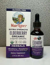 MaryRuth Organics Elderberry Syrup Extra Strength, USDA Organic Elderberry 2oz