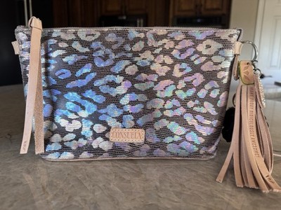 Consuela Multicolor Leopard Print Shoulder Bag (with watermark imperfections).