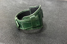 Handmade Green Croc Skin Leather Watch Bund Strap Band 18mm/24mm