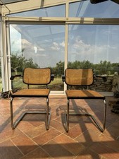 Coppia Di Sedie Cesca Armchair B64 Disegnate Da Marcel Breuer Prodotte Da Gavina