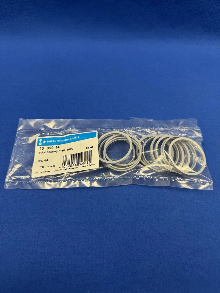 Ausgiessring Ausgießringe DWK Duran GL 45 PP 10 Stk. grau Laborzubehör Labor Neu