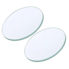 2 Pcs Flat Convex Lens, Clear Glass Optical Lenses Make Telescope, Great for P