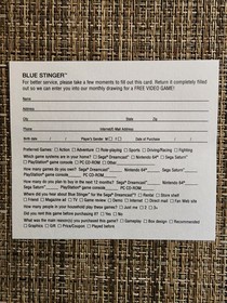 Blue Stinger (Sega Dreamcast) CIB Complete In Box Excellent Condition w/Reg Card