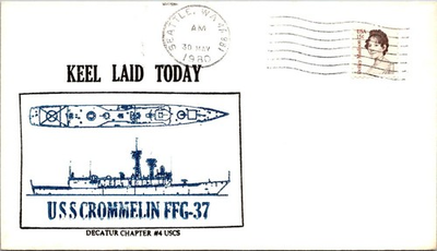 #ad USS Crommelin Keel Laid 5.30.1980 Seattle Wa J31832 $2.87