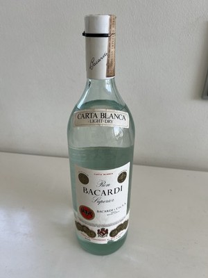 SELTENE FLASCHE  RON BACARDI SUPERIOR CARTA BLANCA Light Dry !!   1,25 Liter !!