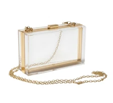 Completed Needlepoint Clutch Insert & Stadium Approved Clear Clutch