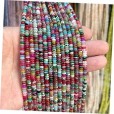 Natural Mulitcolor Rondelle Beads Natural Stone Disk Beads Loose Gemstone Mix01