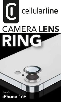 CellularLine Camera Lens Schutzglas für iPhone 16e - Transparent, Clear