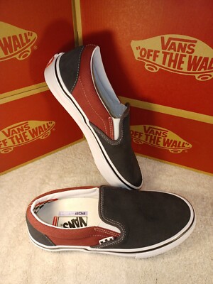 Vans Men\'s 7/Women\'s 8.5 Slip On Pro Suede Asphalt Pomegranate Black True White Vans Men main image 4
