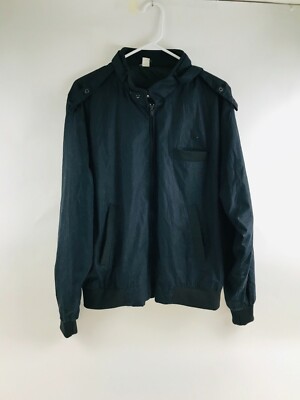 Amati Jacket Men's Size L Black Long Sleeve Windbreaker Full Zip Collared Pocket