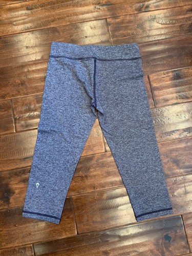 Ivivva Dark Purple Speckled Cropped Athletic Leggings, Size 14 - Picture 3 of 4