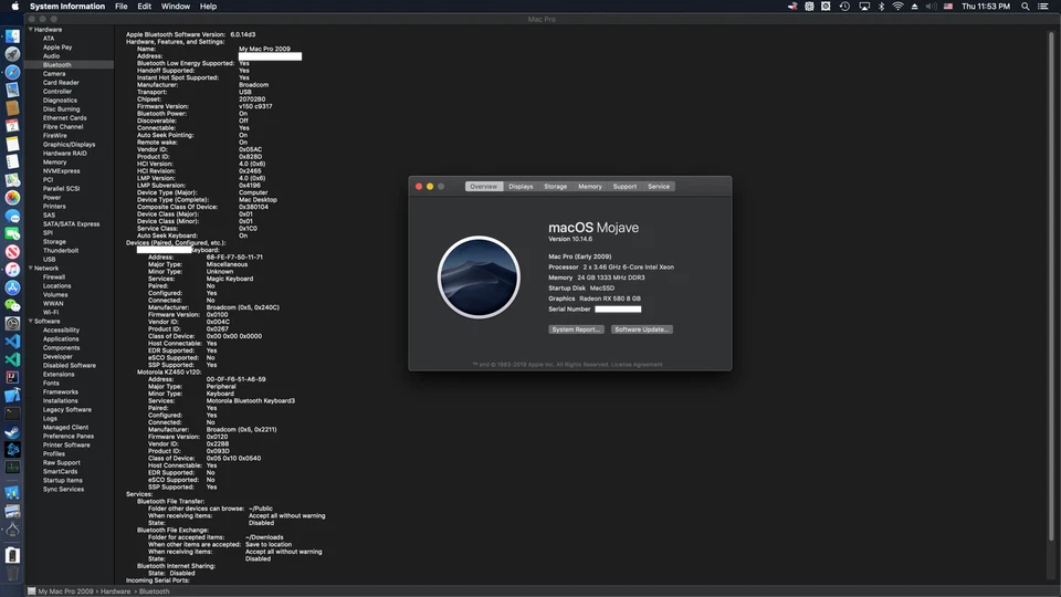 Mac Pro 4,1 5,1 Genuino Apple WiFi Kit de Actualización 802.11ac a/b/g/n/ac Bluetooth 4.0 Foto 3 de 4