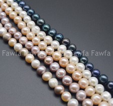 Cuentas sueltas de perlas barrocas de agua dulce Akoya multicolores reales de 15"" 7-8/8-9/9-10 mm