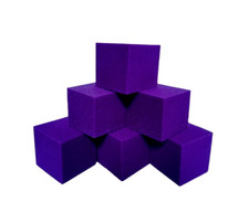 Isellfoam Gymnastics Foam Pit Cubes/Blocks 64 Piece Purple 8" inch