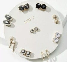 $45  LOFT FROSTED MEGA MULTI EARRINGS STUD SE...