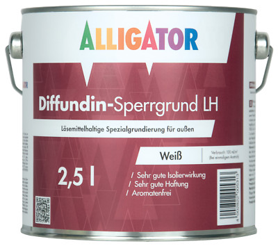 Alligator Diffundin-Sperrgrund LH 2,5 Liter weiß