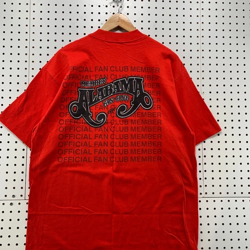 Vintage Alabama Fan Club SHirt Mens XL 1997 Red Single Stitc 1990s vintage concert t-shirt, vintage, size XL, single stitch, B+ condition