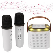 Portable Bluetooth Karaoke Machine for Kids Speaker with Microphones Parties New