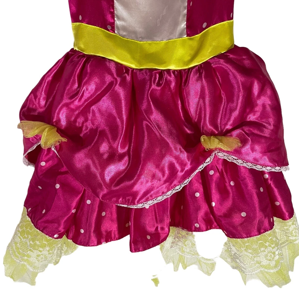 Disfraz Princesa Lunares Niñas Talla 4-6 Rosa Amarillo Vestido Halloween Foto 3 de 4