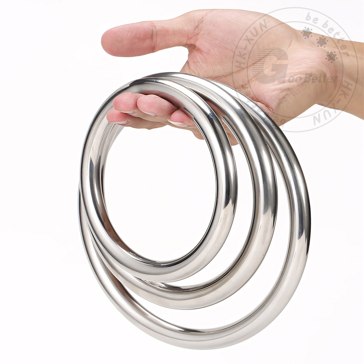 MECCANIXITY Anillo De Metal De 1.575 In X 2.362 In De Diámetro 304 De Acero Inoxidable Soldado Sin Costuras Para Bricolaje, Paquete De 2