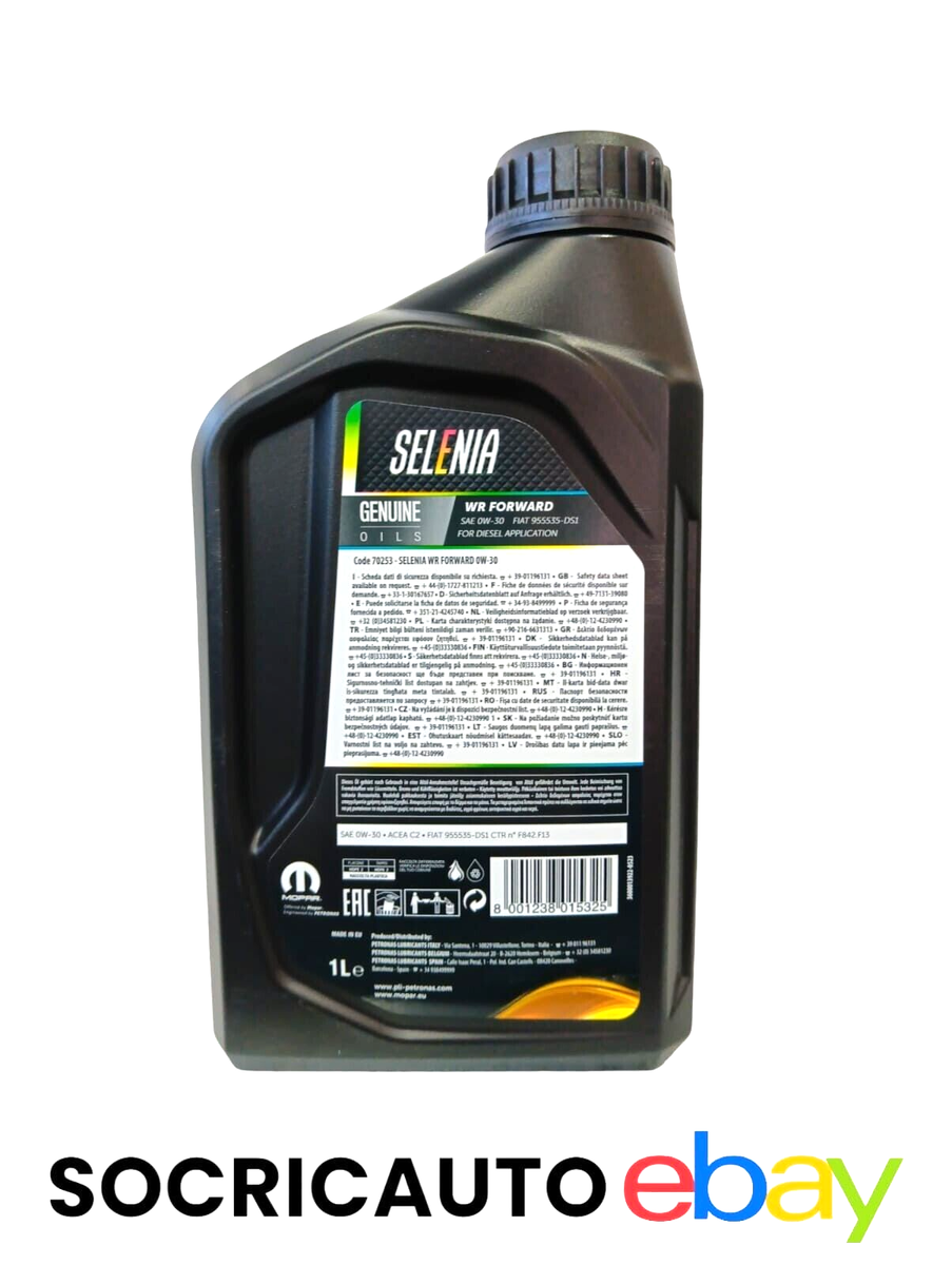 8 Litri Olio Motore Petronas Selenia WR Forward 0W30 MOPAR FIAT 955535-DS1 C2 - Foto 11