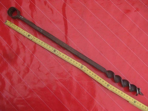 27er Holzbohrer Schlangenbohrer Handbohrer Loch bohren Handwerkzeug vintage tool - Bild 2 von 5