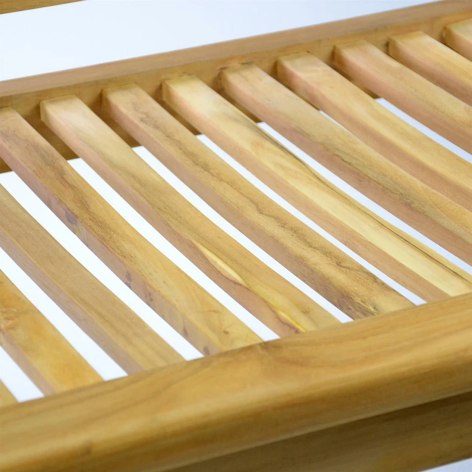 DIVERO 3-Sitzer Hochwertige Gartenbank MILANO massiv Teak Holz Parkbank 180cm - Bild 2 von 4