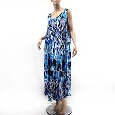 Jostar Slinky travelers abstract print sleeveless Dress Medium
